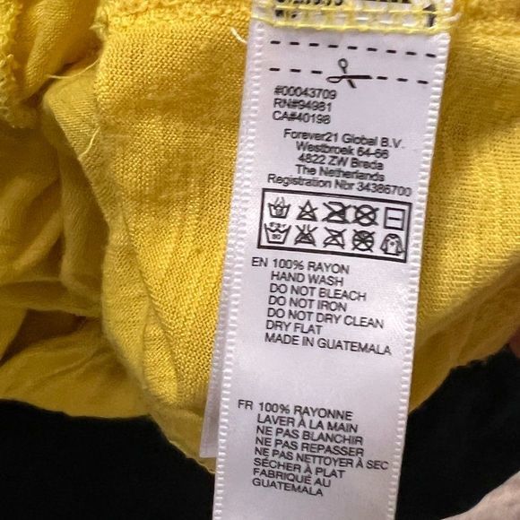 🌿4/$35🌿 FOREVER 21‎ Yellow Scoop Neck Tee (M) - Picture 7 of 8